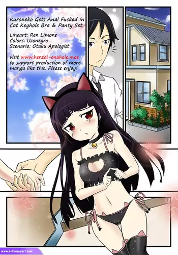 Kuroneko Gets Anal Fucked In Cat Keyhole Bra and Panty Set
